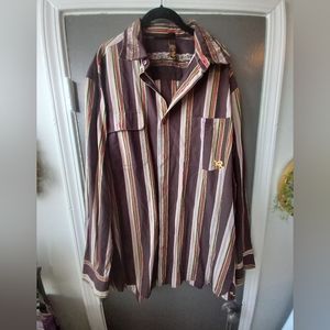 Y2K Rocawear striped Buttondown shirt 2000s